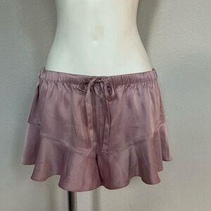 Victoria's Secret Mauve Satin Ruffle Sleep Shorts